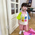 Siblings Monster Cartoon Patchwork Polo Shirt & Shorts Sets And Dress