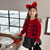 New Year Fashion Bowknot Red Knitting Cardigans And Skirt