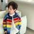 Colorful Striped Knitted Cardigan