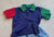 Family Matching Contrast Color Turn Down Collar Polo Shirt & Dress