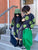 Siblings Dot Warm Knitted Sweater / Hooded Loose Dress Matching Set