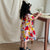 Summer Girls Fruit Printing Turn-down Collar Cotton Princess Dress