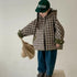Plaid Quilted Oversized Loose Hooded Jacket