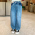 Casual All Match Washed Straight Denim Pants