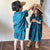 Summer Denim Printing Siblings Clothes Girls Short Sleeve Dress Boys Loose Outfits