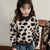 Winter Boys Girls Warm Knitted Leopard Print Sweaters