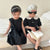 Summer Cotton Siblings Clothes Boys Short Sleeve Clothes Set Girls Loose Sundress