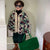 Floral Fleece Thick Wool Loose Coat