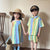 Summer Siblings Striped Clothes Boys T Shirt And Shorts Girls Sleeveless Slip Dresses