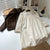 Lace Patchwork Puff Sleeve Cotton Dress