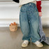 Straight Big Pocket Denim Jeans