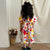 Summer Girls Fruit Printing Turn-down Collar Cotton Princess Dress