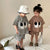 Summer Children Cotton Cute Big Eye Embroidery Sports Clothes Sets