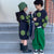 Siblings Dot Warm Knitted Sweater / Hooded Loose Dress Matching Set