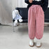 Winter Girls Chenille Fabric Thicken Casual Trousers
