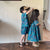 Summer Denim Printing Siblings Clothes Girls Short Sleeve Dress Boys Loose Outfits