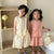 Summer Solid Color Thin Cotton Siblings Outfits