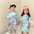 Children Summer Tie-dye Clothes Boys Printing Clothes Set Girls Dress