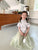 Chinese Style Short Sleeve Embroidery Cheongsam Top & Mesh Skirt Set