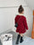 Winter New Year Red Down Coat And Pleated Skirts 2Pcs Sets