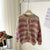 Colorful Dot Striped Loose Knitted Cardigan