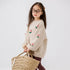 Autumn Winter Girls Fashion Hand-embroidered Floral Sweater