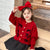 New Year Fashion Bowknot Red Knitting Cardigans And Skirt