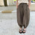 Thin Cooling Chiffon Ankle Tied Loose Pants