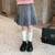 Preppy Style Gray Pleated Suit Skirt