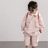 Fashion Chiffon Clothes Set Children Stand Collar Pullover And Knee Length Pants