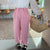 Solid Color Cotton Straight Casual Trousers