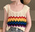 Rainbow Knitted Hollow Vest
