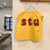 STU Letters Printing Cartoon Bear Zipper Sleeveless Coat