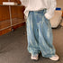 Tie Dyed Loose Straight Wide Leg Jeans