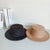 British Style Solid Color Flat Brim Hat