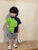 Animal Embroidery Short Sleeve Turn Down Shirt & Striped Shorts 2 Piece Sets