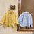 Blue / Yellow Cotton Plaid Long Sleeve Shirt