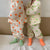 2 Piece Polka Dot Yarn Long Sleeve Pajama Sets