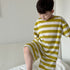 Striped Short Sleeve Top & Matching Shorts Set