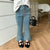 Vintage Denim Slit Bell Bottom Slim Fit Jeans