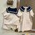 Siblings Navy Collar Loose Dress & Short Sleeve Shirt & Shorts Sets