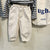 Solid Color Cotton Casual Basic Style Straight Trouser