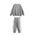 Casual Gray Patchwork Pullover & Sweatpants 2 Piece Set
