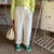Solid Color Cotton Straight Casual Trousers