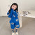 Cartoon Bear Knitted Thick Loose Sweater & Knee Length Shorts Set