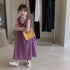 2 Piece Set Purple Slip Dress / Vest