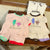 Bonjour Cartoon Colorful Short Sleeve Clothes Sets
