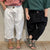 Cotton Thin Style Casual Ankle Length Trousers