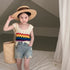 Rainbow Knitted Hollow Vest