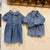 Siblings Denim Clothes Set & Short Sleeve Dress Set